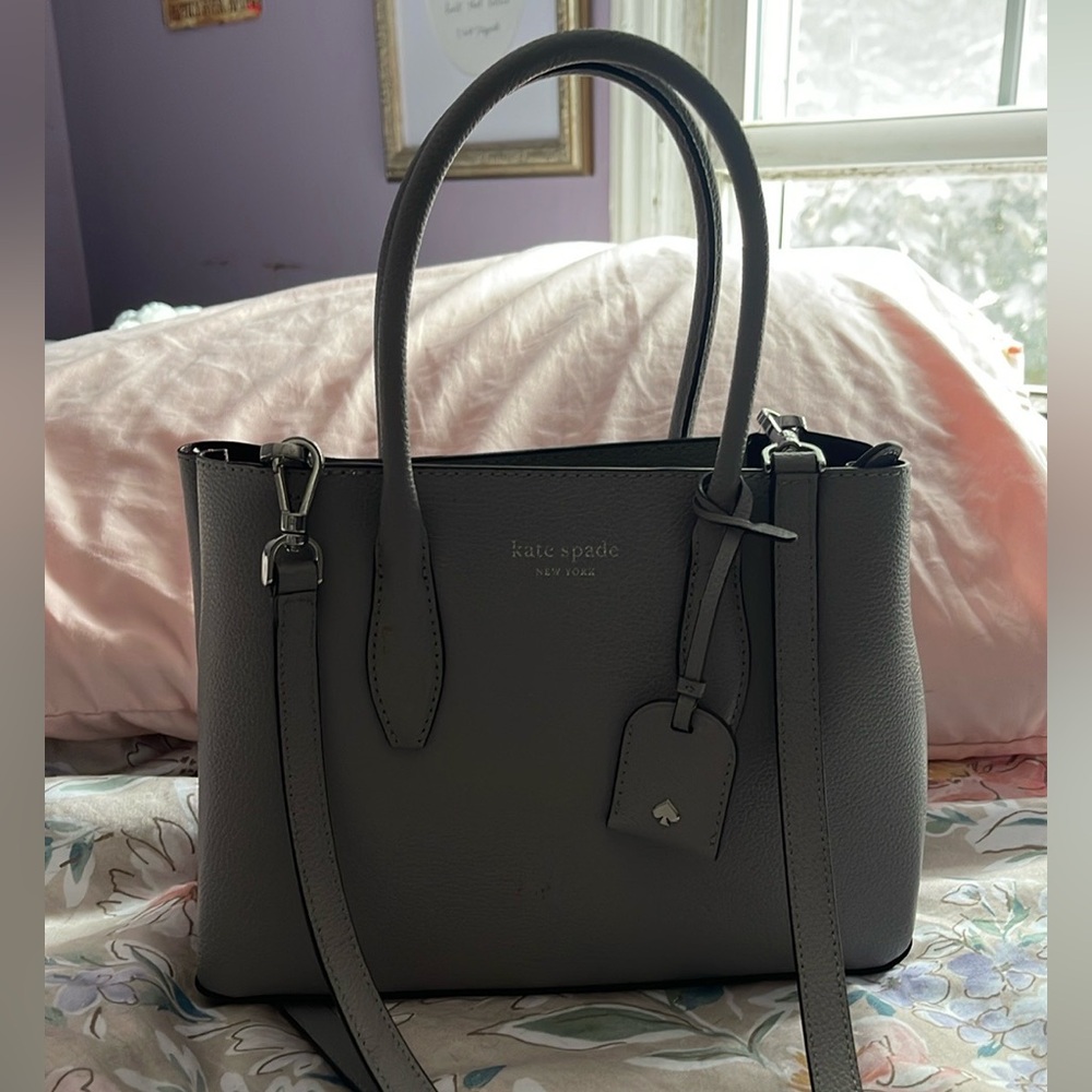 Kate Spade Eva Small Zip Top Satchel - Grey - Picture 2 of 11